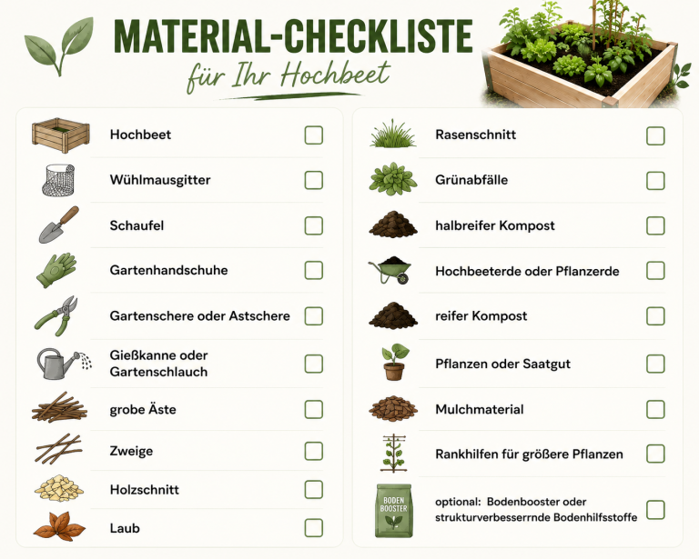 Checkliste: Vorbereitung Hochbeet