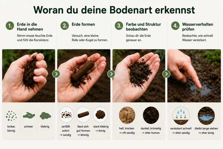 Bodenarten im Vergleich